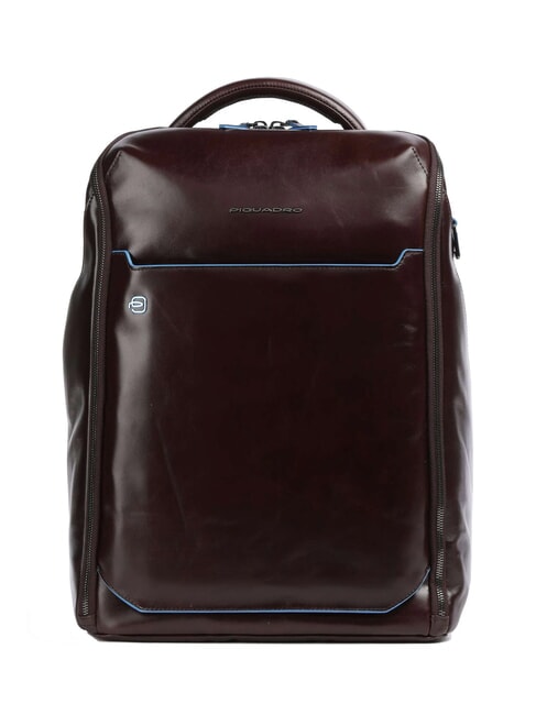 PIQUADRO BLUE SQUARE Zaino in pelle porta pc 15.6" MOGANO - Zaini da lavoro porta PC