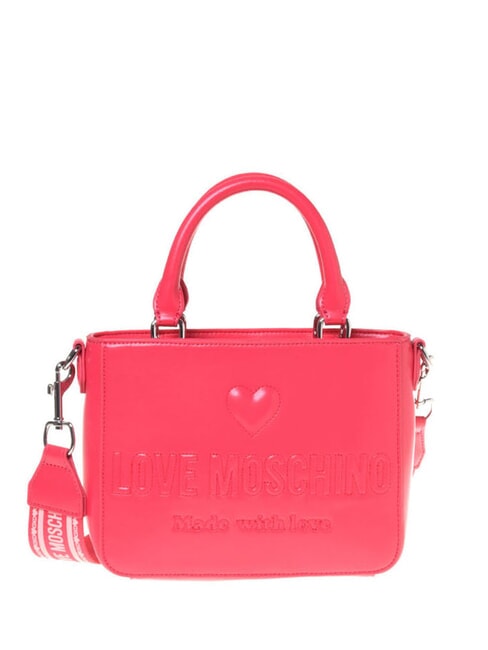 LOVE MOSCHINO MADE WITH LOVE Mini Bag a mano, con tracolla fuxia - Borse Donna