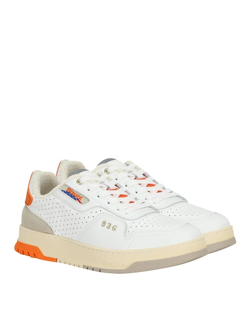BLAUER HARPER Sneakers white/orange - Scarpe Uomo
