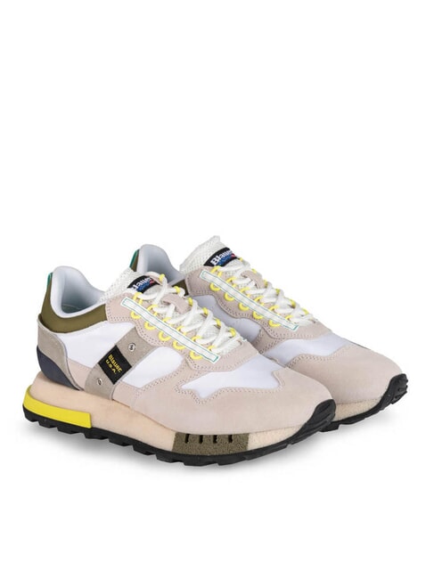 BLAUER HERON Sneakers white/military - Scarpe Uomo