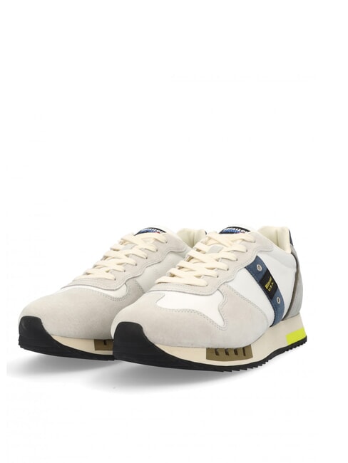 BLAUER QUEENS Sneakers running white/taupe - Scarpe Uomo