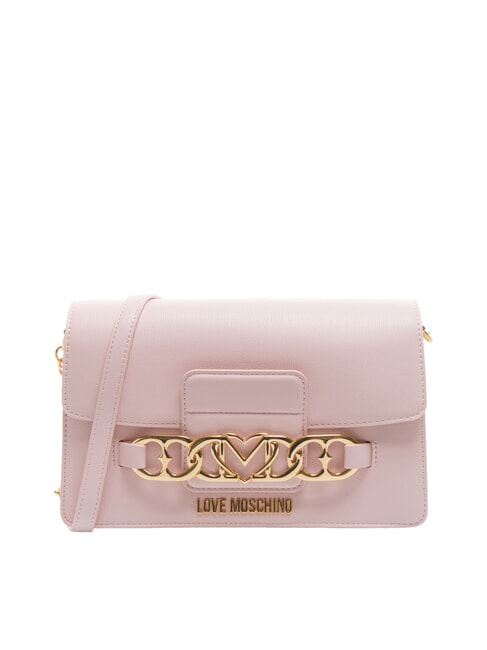 LOVE MOSCHINO HEART CHAIN Borsa a spalla rosa - Borse Donna