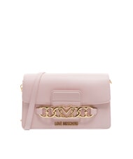 LOVE MOSCHINO HEART CHAIN Borsa a spalla rosa - Borse Donna - 1