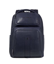 PIQUADRO CARL Zaino porta PC 14", in pelle blu - Zaini da lavoro porta PC - 1