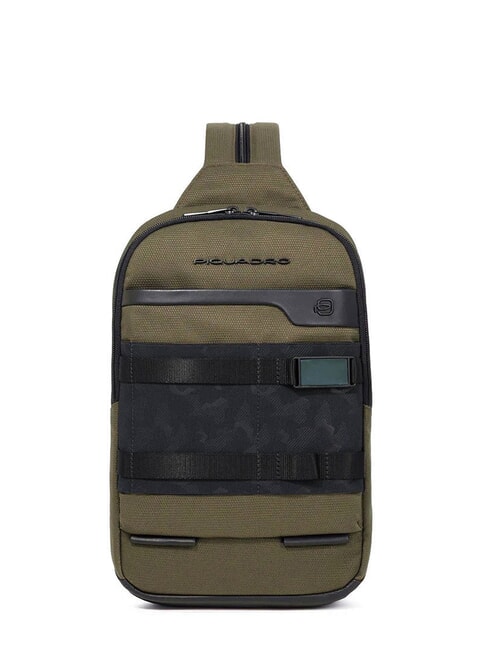 PIQUADRO FX Monospalla portabilità zaino VERDE - Zaini da lavoro porta PC