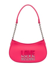 LOVE MOSCHINO MIDDLE CHAIN Borsa a spalla fuxia - Borse Donna - 1