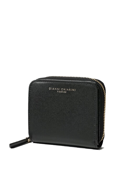 GIANNI CHIARINI WALLETS VACCHETTA CALF Portafoglio piccolo pelle liscia Nero - Portafogli Donna