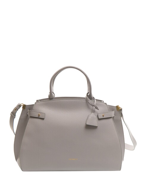 COCCINELLE KLICHE Borsa a mano in pelle martellata light grey - Borse Donna