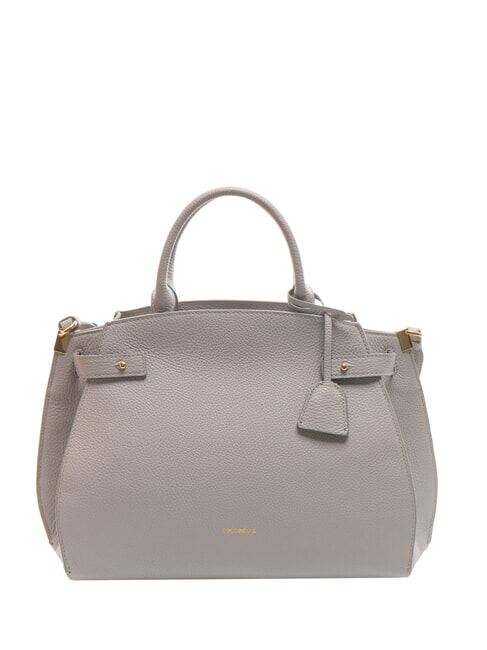 COCCINELLE KLICHE Borsa in pelle con tracolla light grey - Borse Donna