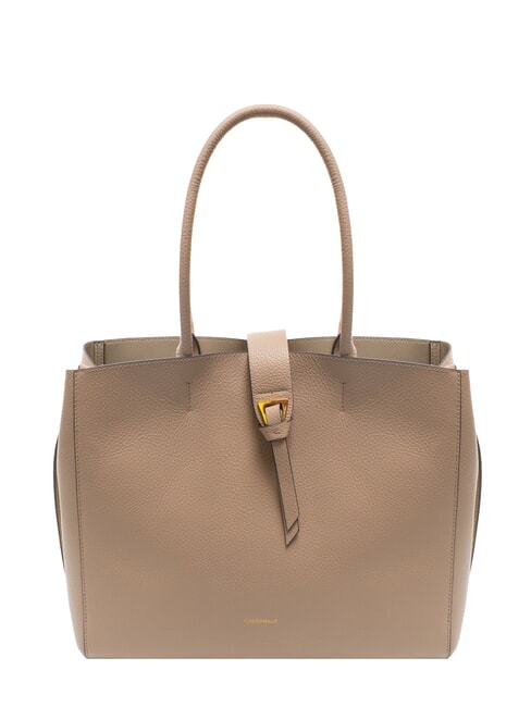 COCCINELLE ALBA Borsa a spalla in pelle martellata powder pink - Borse Donna