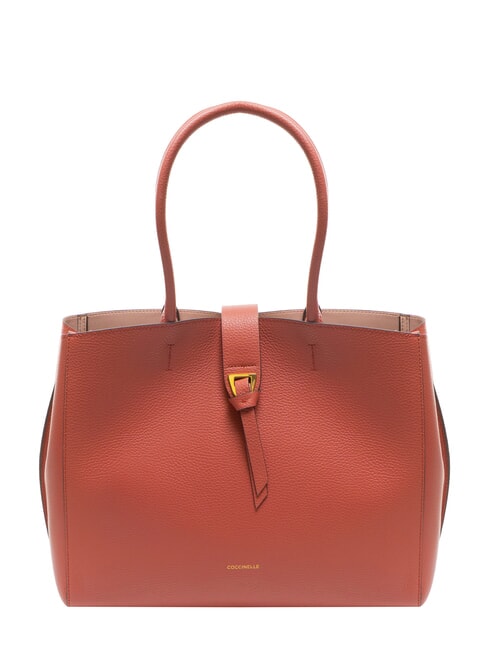 COCCINELLE ALBA Borsa a spalla in pelle martellata pot - Borse Donna