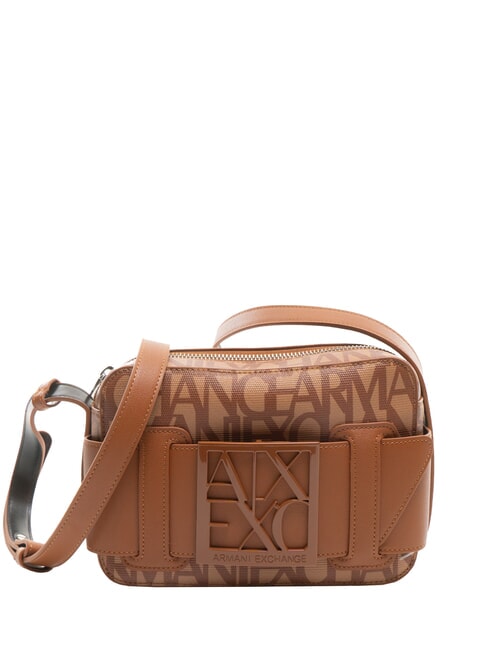 ARMANI EXCHANGE LOGO ALL OVER Camera case cam. rose/car. cafe - Borse Donna