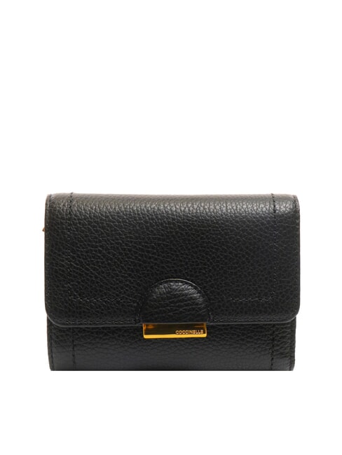 COCCINELLE TALEA Portafoglio medio in pelle martellata Nero - Portafogli Donna