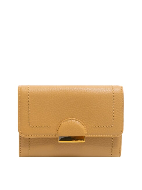 COCCINELLE TALEA Portafoglio medio in pelle martellata fresh beige - Portafogli Donna