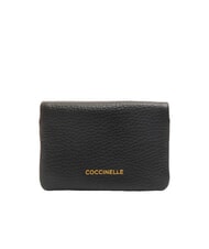 COCCINELLE SOFTY Portacarte in pelle martellata Nero - Portafogli Donna - 1