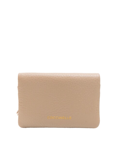 COCCINELLE SOFTY Portacarte in pelle martellata powder pink - Portafogli Donna