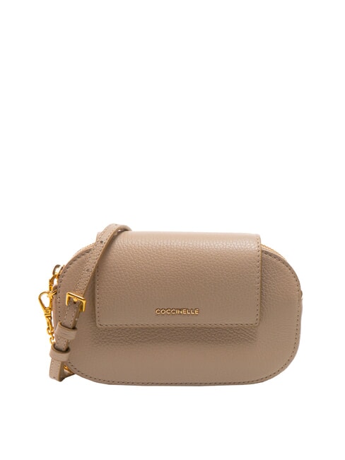 COCCINELLE FAINT Borsa mini in pelle martellata powder pink - Borse Donna