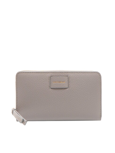 COCCINELLE VOILE Portafoglio grande zip around in pelle light grey - Portafogli Donna