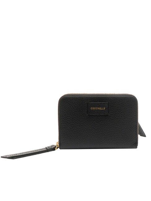 COCCINELLE VOILE Portafoglio medio zip around in pelle Nero - Portafogli Donna