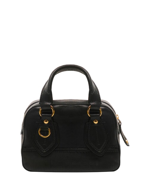 THE BRIDGE DAPHNE Borsa mini bauletto in pelle con tracolla Nero Oro - Borse Donna