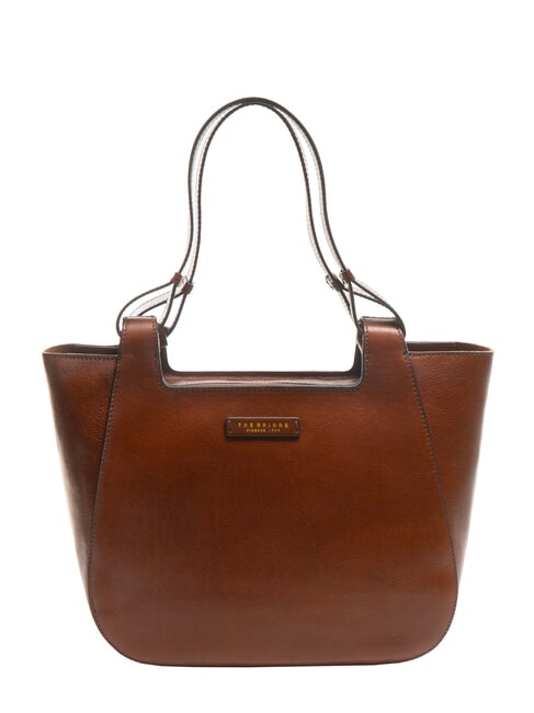 THE BRIDGE LUCIA Borsa shopping a spalla in pelle MARRONE - Borse Donna