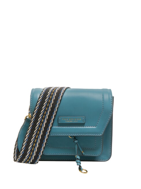 THE BRIDGE ELBA Borsa in pelle con flap a tracolla ocean blue ykk 370 - Borse Donna
