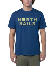 NORTH SAILS LINE PRINT T-shirt in cotone maxi stampa dark denim - T-shirt Uomo - 1
