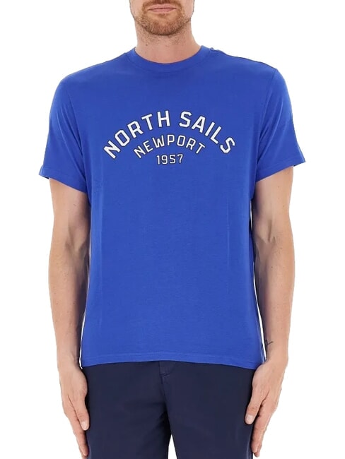 NORTH SAILS NEWPORT T-shirt in cotone logo arco surf blue - T-shirt Uomo