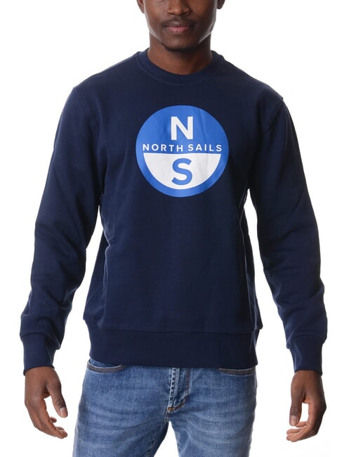 NORTH SAILS GRAPHIC Felpa girocollo in cotone navy blue - Felpe Uomo