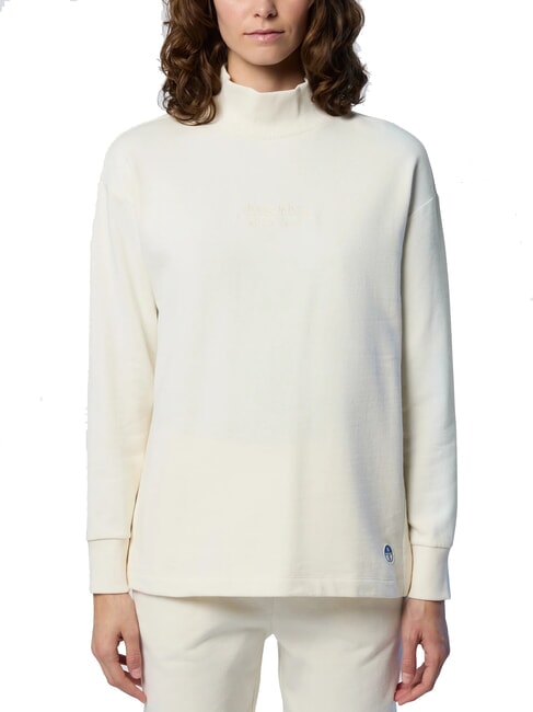 NORTH SAILS BASIC Felpa dolcevita in cotone marshmallow - Felpe Donna