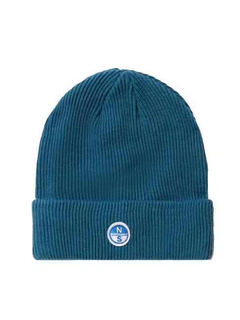 NORTH SAILS ROUND LOGO KIDS Berretto in misto cotone water green - Cappelli Bambini