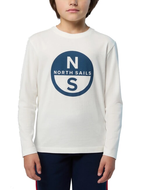 NORTH SAILS GRAPHIC KIDS Maglia manica lunga in cotone marshmallow - T-shirt Bambino
