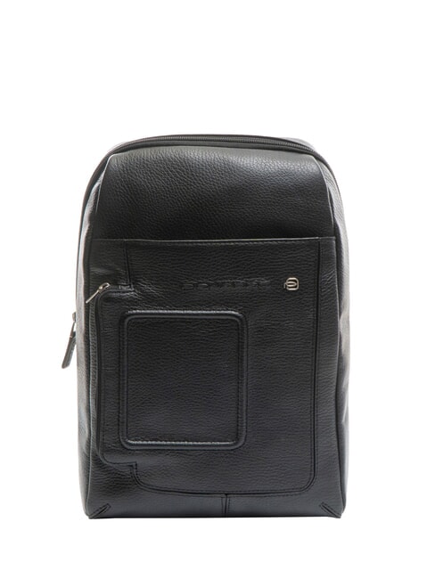 PIQUADRO VIBE Borsello monospalla in pelle Nero - Tracolle Uomo