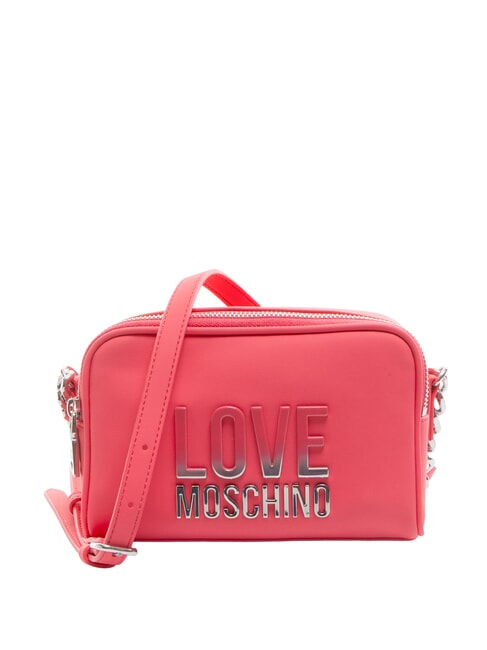 LOVE MOSCHINO BIG LETTERING Mini Bag a tracolla fuxia - Borse Donna