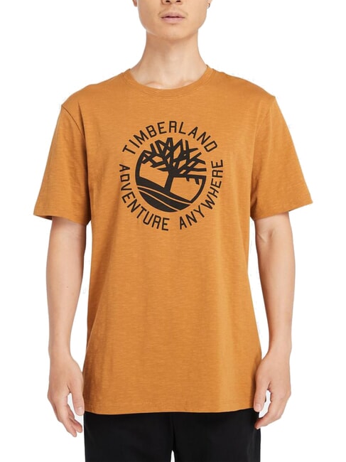 TIMBERLAND TFO SLOGAN LOGO T-Shirt in cotone wheat boot - T-shirt Uomo
