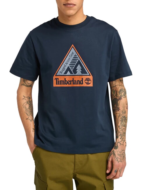 TIMBERLAND OUTDOOR INSPIRED  T-Shirt in cotone dark sapphire - T-shirt Uomo