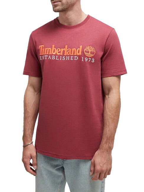 TIMBERLAND ESTABILISHED 1973 T-shirt in cotone cordovan - T-shirt Uomo