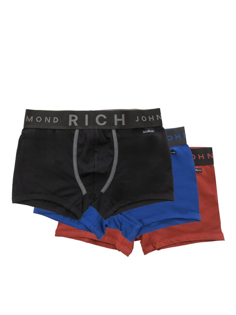 JOHN RICHMOND QY Set 3 boxer bwn/bk/blu - Slip Uomo