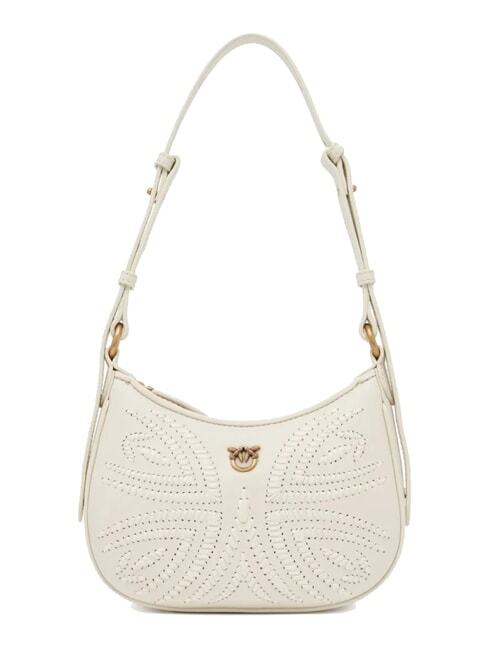 PINKO HALF MOON BABY Borsa a spalla bianco seta-antique gold - Borse Donna