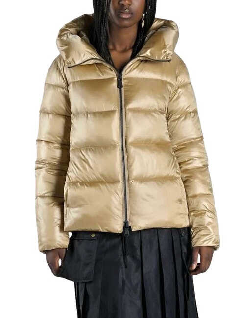 CANADIAN CAPE BRETON Giacca piumino satin con cappuccio goat - Piumini Donna