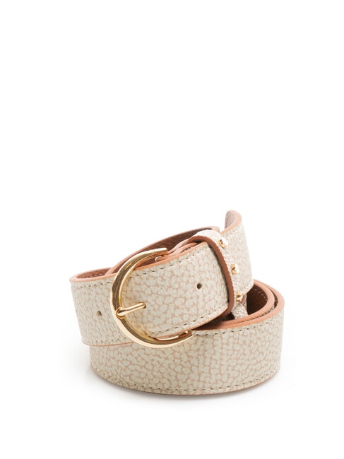 BORBONESE GRAFFITI Cintura con borchiette sabbia/coconut - Cinture