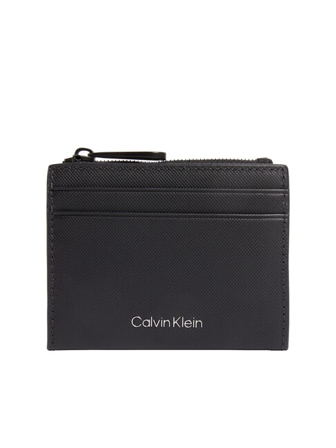 CALVIN KLEIN CK MUST Portacarte portamonete in pelle na black - Portafogli Uomo