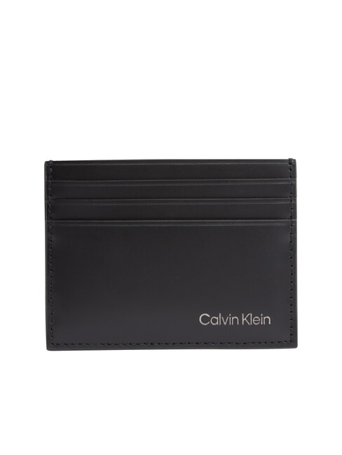 CALVIN KLEIN SMOOTH PU Portcarte piatto 6cc na black - Portafogli Uomo