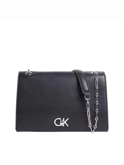 CALVIN KLEIN CK RE-LOCK Borsa media convertible na black - Borse Donna
