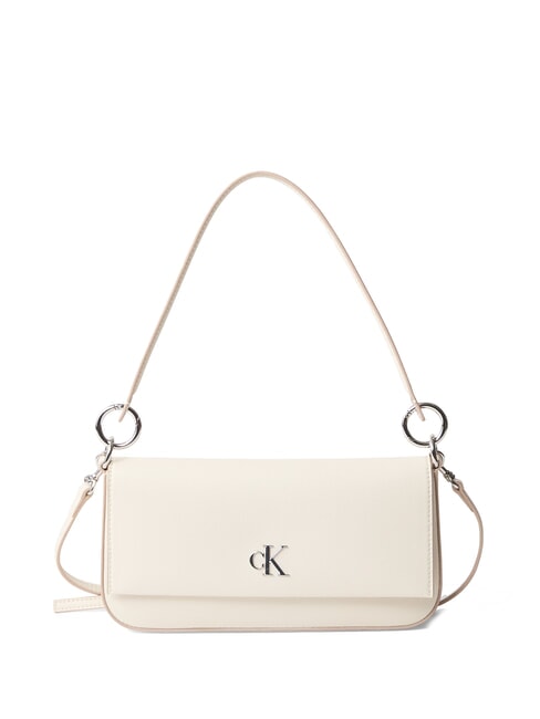 CALVIN KLEIN MINIMAL MONOGRAM Pochette a spalla, con tracolla chalk - Borse Donna