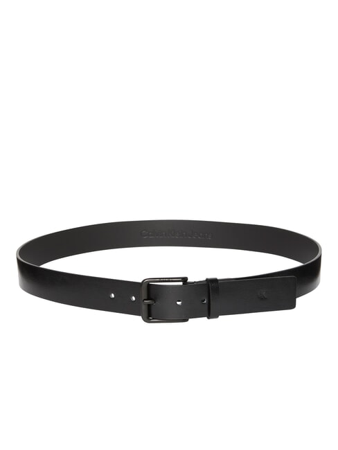 CALVIN KLEIN CKJ PIN BUCKLE Cintura in pelle accorciabile black/matte black - Cinture