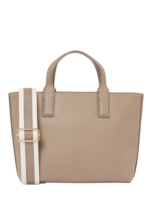 TOMMY HILFIGER TH LOGOTAPE Shopper a mano, con tracolla coastal taupe - Borse Donna