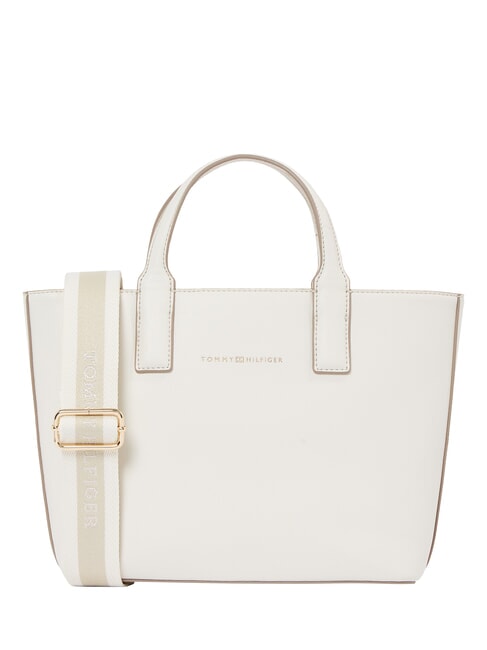 TOMMY HILFIGER TH LOGOTAPE Shopper a mano, con tracolla ivory petal - Borse Donna
