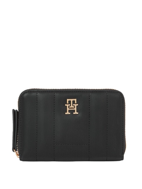 TOMMY HILFIGER TH FEMININE Portafoglio zip around black - Portafogli Donna