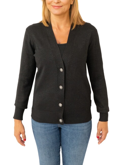 JOHN RICHMOND PEACEFUL Cardigan lurex con bottoni black - Maglie Donna